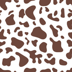 Abstract brown cow print or cow skin texture for art, home decorate and more.