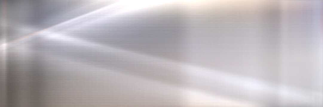 Mirror metal gradient - abstract silver background. Shiny chrome surface with metallic steel texture. Polished aluminum, reflective iron alloy. Smooth stainless backdrop of sleek titanium plate.