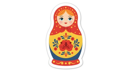 Colorful Matryoshka Doll Illustration