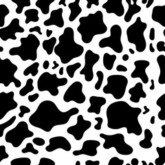 Fototapeta premium Cow print pattern seamless. Cow skin abstract for printing, cutting, crafts, stickers or cover.