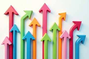 Collection of arrows indicating diverse directions , abstract, design