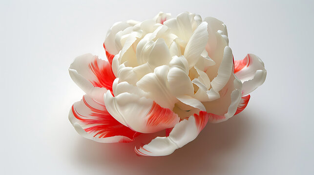 Bi-Color Tulip (Red & White) in Natural Light