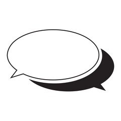 black and white speech bubbles