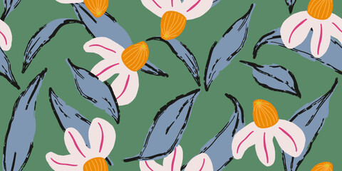 Floral and Leafy Composition for Cards and Bifold