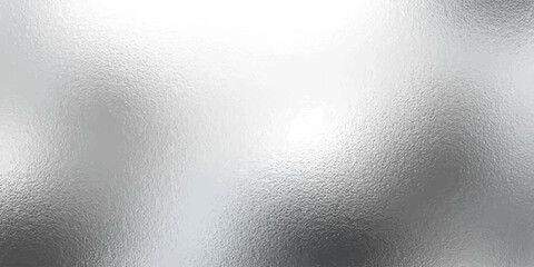 Fototapeta na wymiar Metallic silver foil texture - shiny chrome background with reflective surface. Wrinkled aluminum glossy material of polished steel plate. Gleaming alloy sheet glowing metal pattern, luxury backdrop.