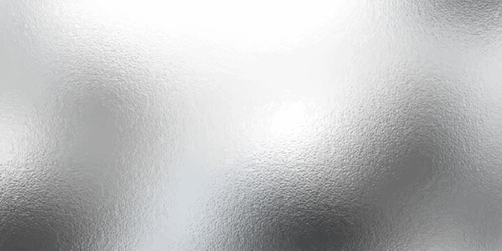 Metallic silver foil texture - shiny chrome background with reflective surface. Wrinkled aluminum glossy material of polished steel plate. Gleaming alloy sheet glowing metal pattern, luxury backdrop.