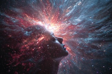 Entidade espiritual com aura de gal&Atilde;&iexcl;xia em expans&Atilde;&pound;o