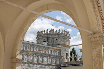 Noble Tower, topped with copy of crown of King Sigismund III Vasa, Krasiczyn Castle, Krasiczyn, Poland