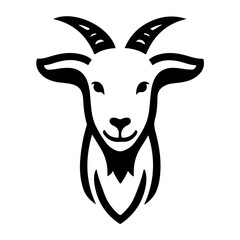 This  Animal Icon Vector  Highlights A Goat, Drawn In A Simple Pictogram Style, Ideal For Themes Of Livestock And Traditional Farming.