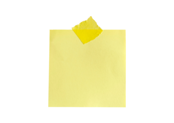 Yellow note paper, reminder memo sticker, Adhesive Note isolated on transparent background PNG