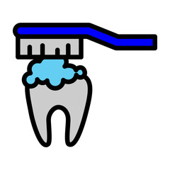 Brushing Vector Filled Icon Design