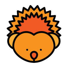 Hedgehog Vector Filled Icon Design
