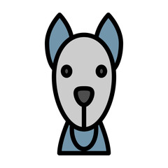 Dog Vector Filled Icon Design