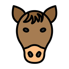 Horse Vector Filled Icon Design