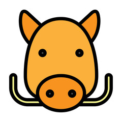 Boar Vector Filled Icon Design