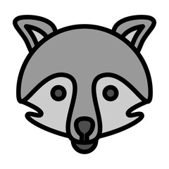 Wolf Vector Filled Icon Design