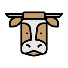 Cow Vector Filled Icon Design