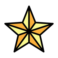Star Vector Filled Icon Design