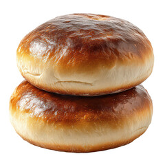 Two Flatbreads on Transparent Background
