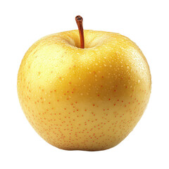 Golden Apple on Transparent Background
