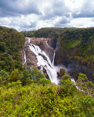 Obraz premium Big waterfall in the mountains