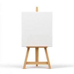 a easel with a blank canvas on it