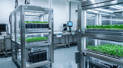 Modern hydroponic plant lab