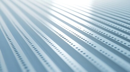 Modern, light metal panels with perforations