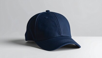 Navy cap mock-up for brand promotion - stylish baseball hat design showcased on minim