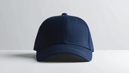 Navy cap mock-up for brand promotion - stylish baseball hat design showcased on minim
