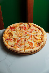 The pizza is delicious and fresh for you