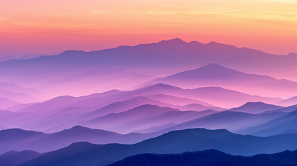 Obraz premium Golden sunset over a serene landscape, warm light through clouds, orange and purple hues blending in harmony