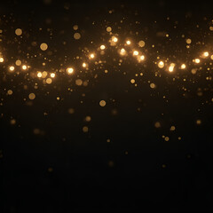 Glitter lights grunge background glitter defocused abstract twinkly lights and stars christmas background sprinkle gold dust on a black background with copy space
