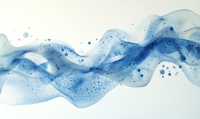 abstract medical banner featuring blue hexagonal patterns and connecting lines on a light gradient background, Generative AI