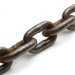 Fototapeta premium a large chain of iron on a white surface