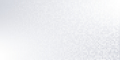 Vector abstract white and gray  background frame of geometric shapes. Circular ornament. Pattern of dots, particles, molecules, fragments. Poster for technology, medicine, presentations, business.