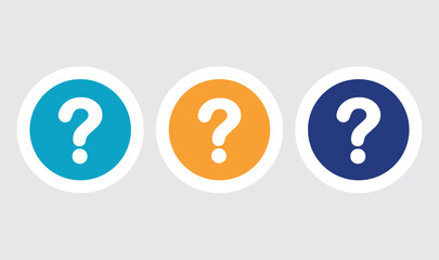 Illustration of question mark, sticker, icon, vector.