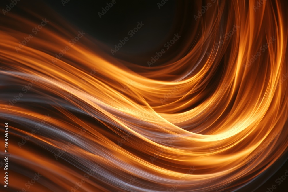 Aufkleber flowing patterns of warm light create a vivid abstract display in an artistic composition