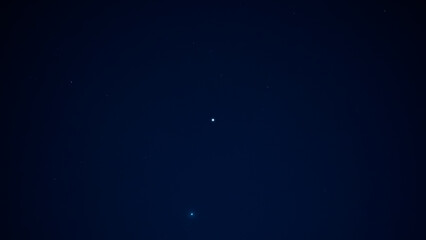 Moon with starry Milky Way background.
