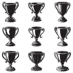 Award trophy cup silhouette icon vector design, Trophy cup icon vector