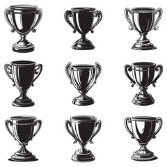 Award trophy cup silhouette icon vector design, Trophy cup icon vector