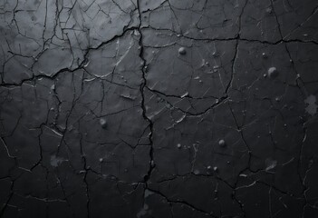 Close up of dark cracked textured surface with peeling and rough details