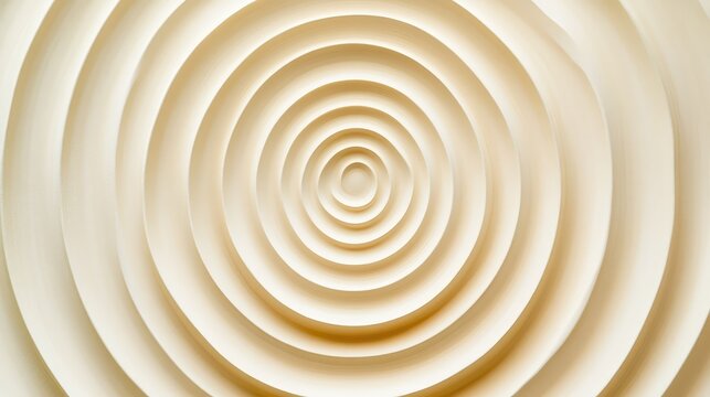 Abstract circular pattern fading outwards into a light creamy background
