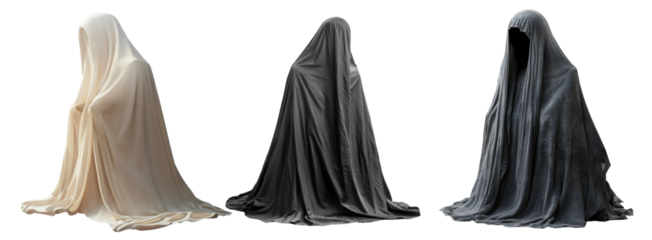 Mysterious Cloaked Figures in Various Shades