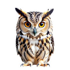 Obraz premium Owl Cutout, Isolated Transparent Background, Nature Design Element