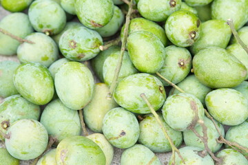 fresh green mangoes