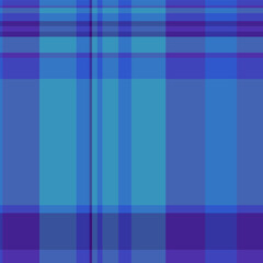 Fototapeta premium Packing check textile fabric, up plaid vector tartan. Amazing texture background seamless pattern in blue and indigo colors.