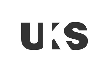 UKS logo design. Initial letter U K S bold font style for tech startups, consulting, corporate branding. Creative company name, headlines typography identity, trendy logotype.