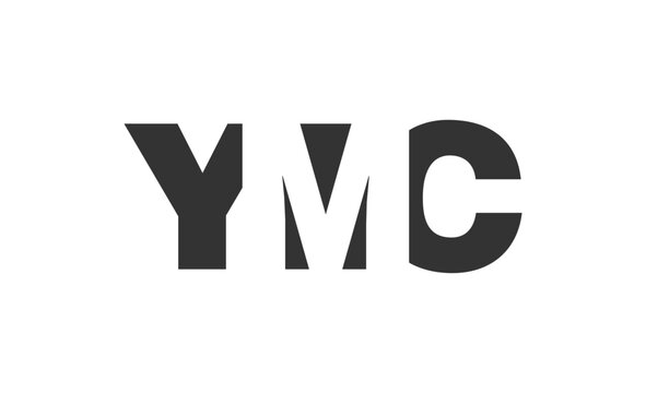 YMC logo design. Initial letter Y M C bold font style for tech startups, consulting, corporate branding. Creative company name, headlines typography identity, trendy logotype.