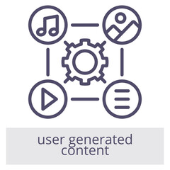 Obraz premium User Generated Content Element For Design Graphic